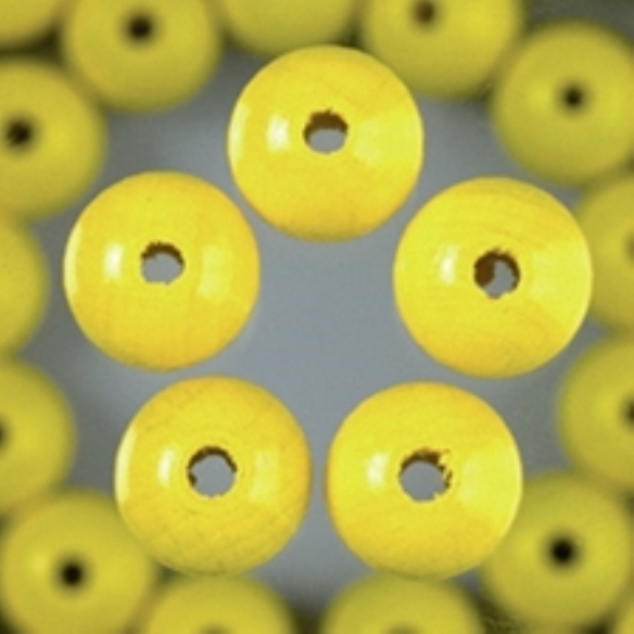 Houten kralen, rond, 10 mm, 50 stuks, geel kopen?