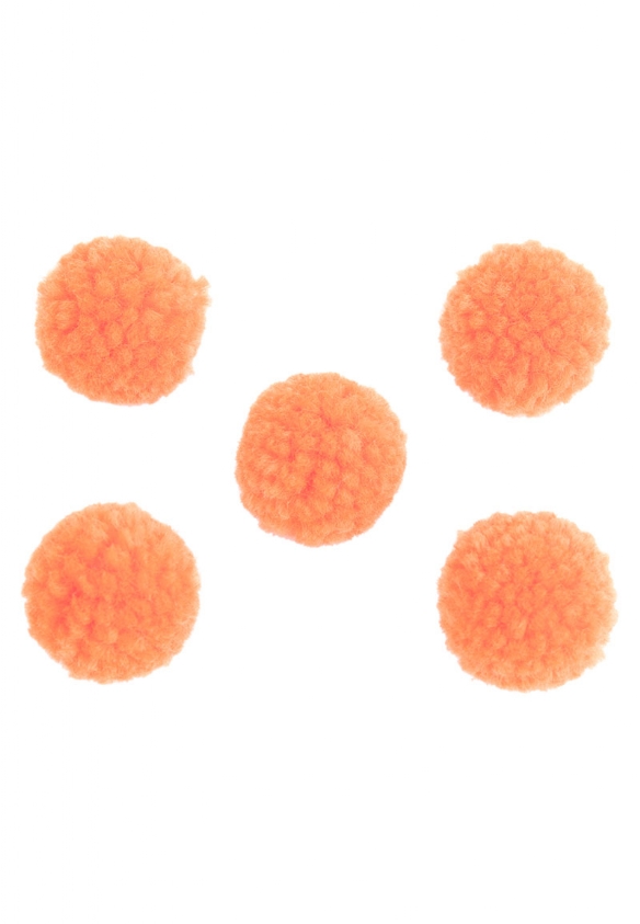 OUTLET Pompoentjes/pompons/pompoms, 25 mm, 40 st, perzik kopen?