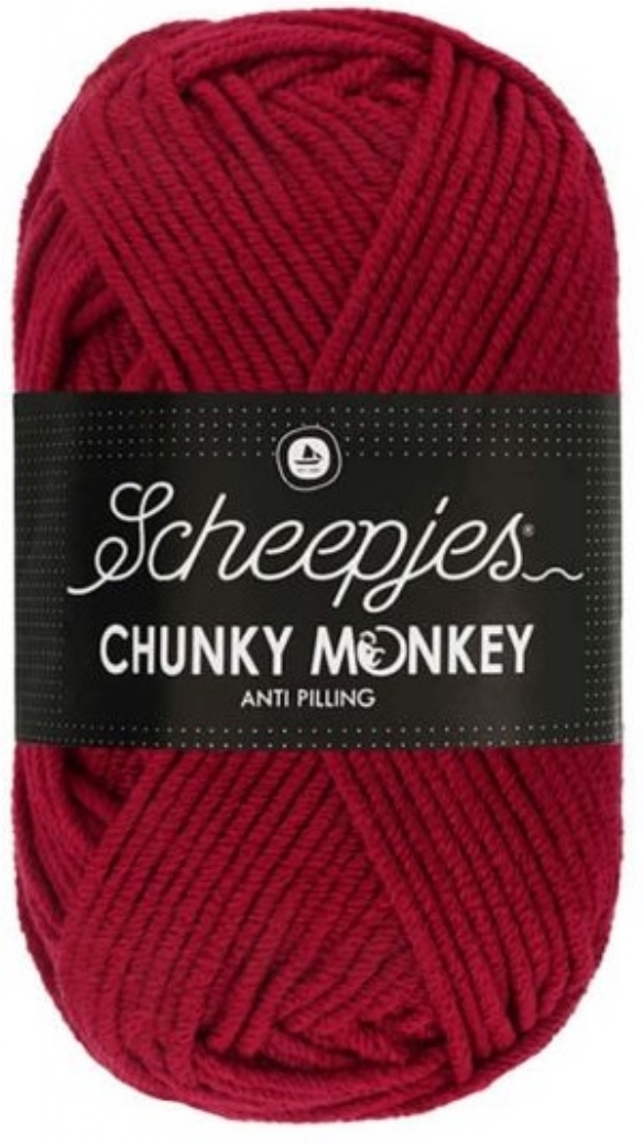 Chunky Monkey acrylwol 100 gram 1123 donkerrood kopen?