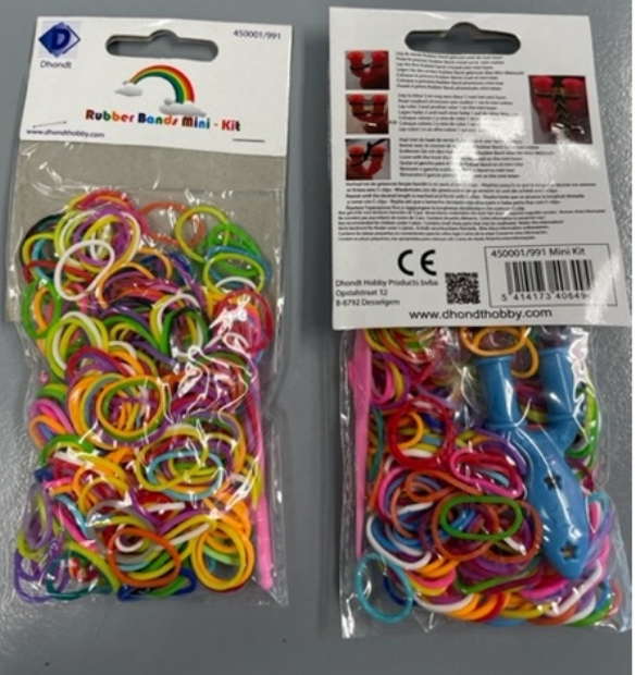 OUTLET Rainbow bands/loombandjes, mini kit, 300 stuks, assortiment kopen?