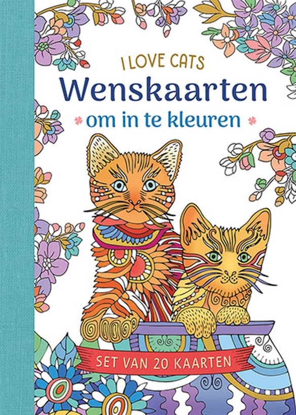 Wenskaarten om in te kleuren, I love Cats kopen?