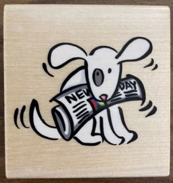 OUTLET Stempel Stampendous, Hond met krant, 5.5 x 4 cm kopen?