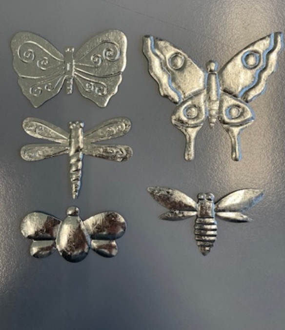 OUTLET Metalen ornamenten, insecten, set van 5 stuks kopen?