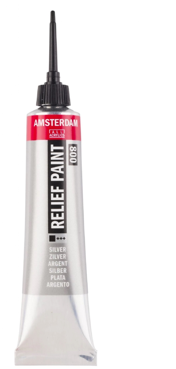 Amsterdam reliefpaint / contourpaint, 20 ml, zilver kopen?