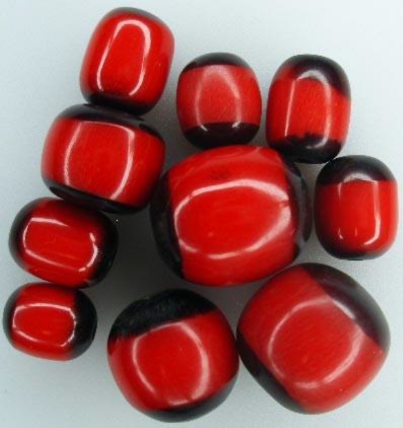 OUTLET Summerbeads kunststof kralen, rood, 10 stuks  kopen?