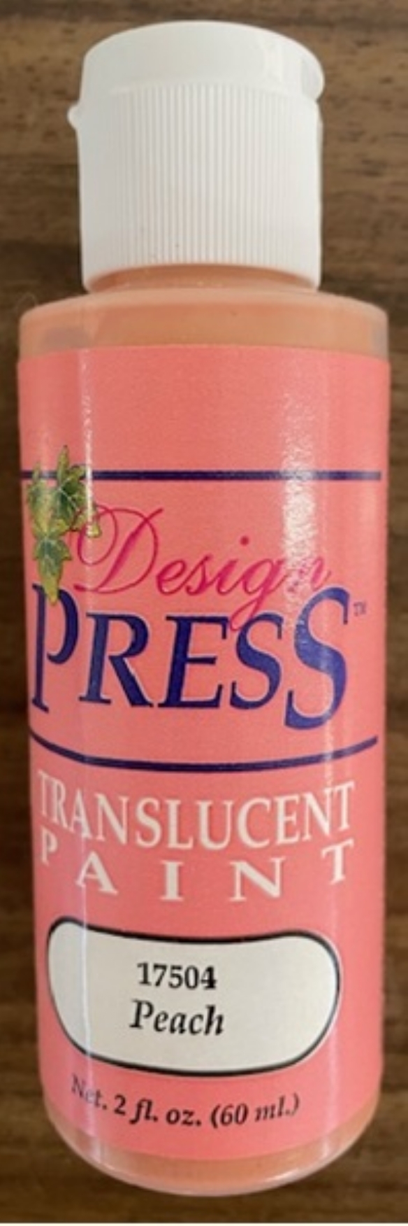 OUTLET Design press transparant acrylverf, 60 ml, perzik kopen?