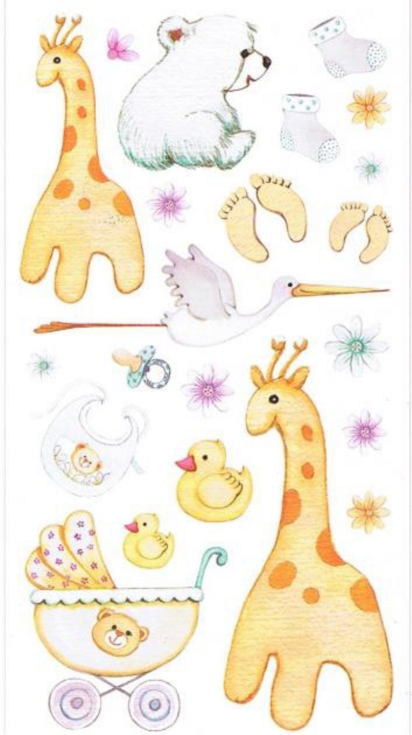 OUTLET Muurstickers / raamstickers, Giraffe, 34 x 63.5 cm kopen?