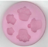 OUTLET Siliconen mal / siliconen vorm, cupcakes, 7 cm rond  kopen?