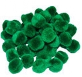 OUTLET Pompoentjes/pompons/pompoms, 25 mm, 40 st, groen kopen?