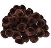 OUTLET Pompoentjes/pompons/pompoms, 25 mm, 40 st, bruin kopen?