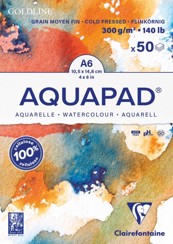 Clairfontaine Goldline Aquapad aquarelbloc, 300 gr, A6, 50 vel kopen?