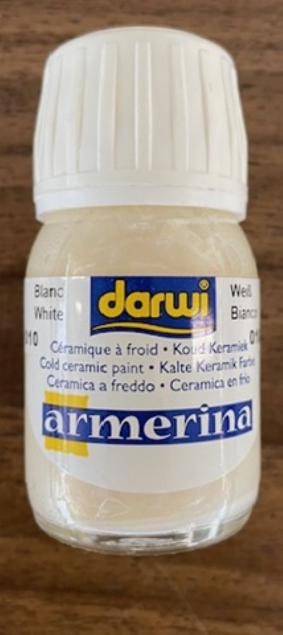 OUTLET Darwi Armerina porseleinverf / keramiekverf, 30 ml, wit kopen?