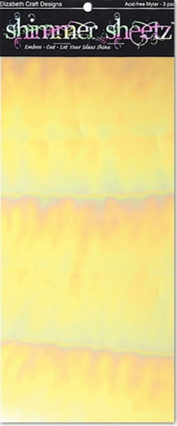 OUTLET Elizabeth - mylar shimmer sheetz folie, 12.5 x 30.5 cm, 3 vel, yellow iris kopen?