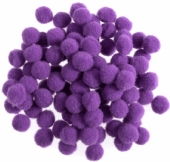 OUTLET Pompoentjes/pompons/pompoms, 13 mm, 80 st, paars kopen?