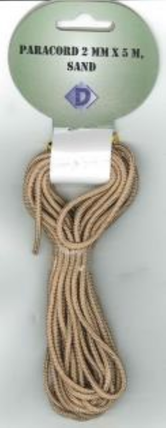 OUTLET Paracord / koord / touw, 2 mm, 5 meter, zand kopen?