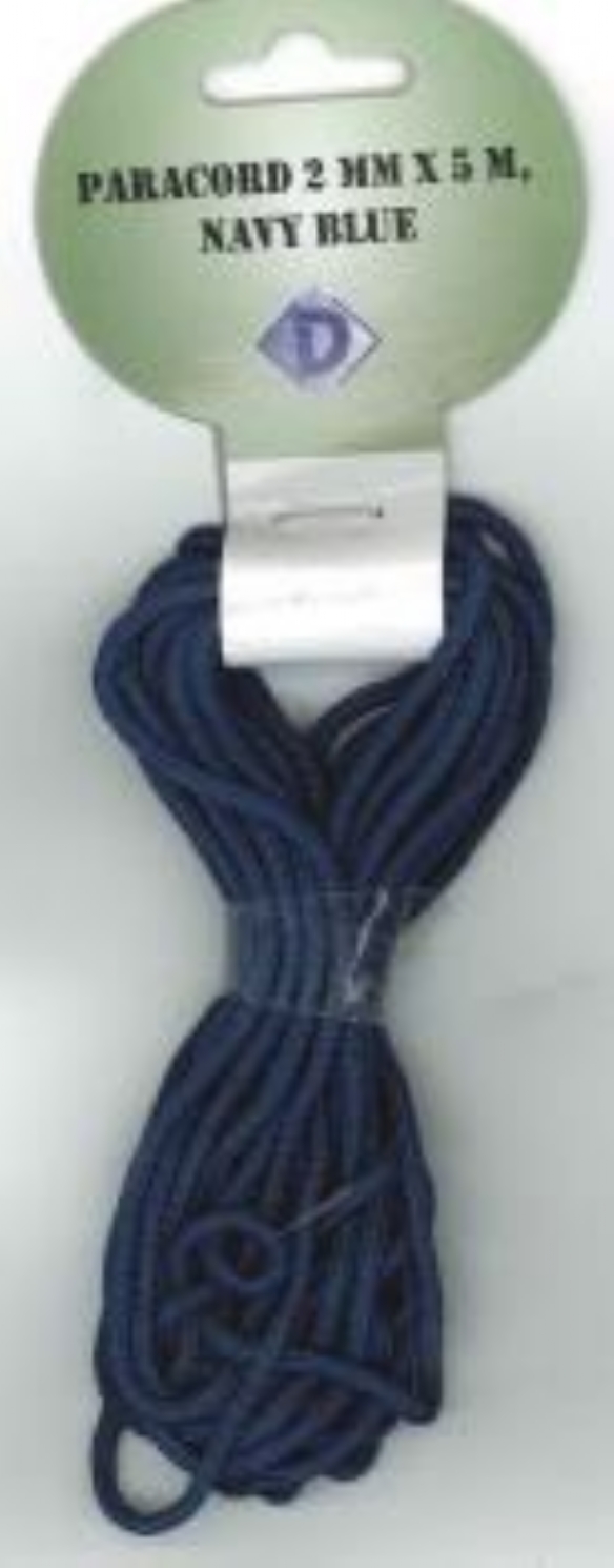 OUTLET Paracord / koord / touw, 2 mm, 5 meter, marineblauw kopen?