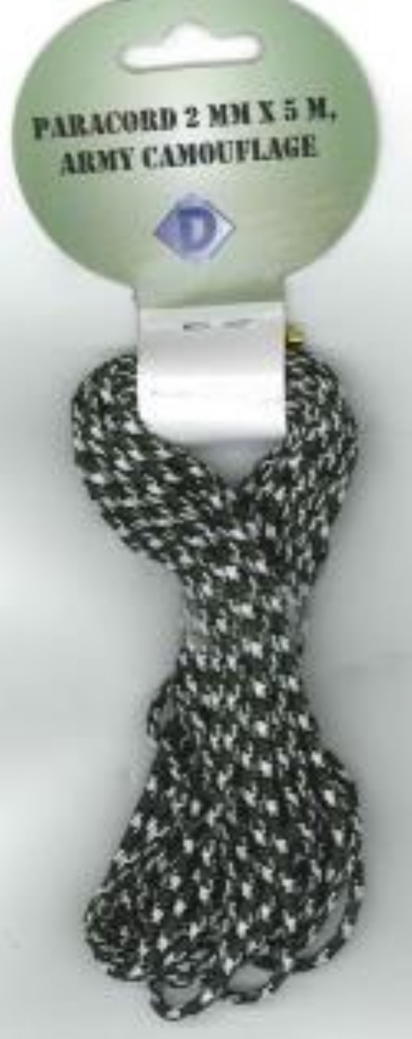 OUTLET Paracord / koord / touw, 2 mm, 5 meter, army camouflage kopen?