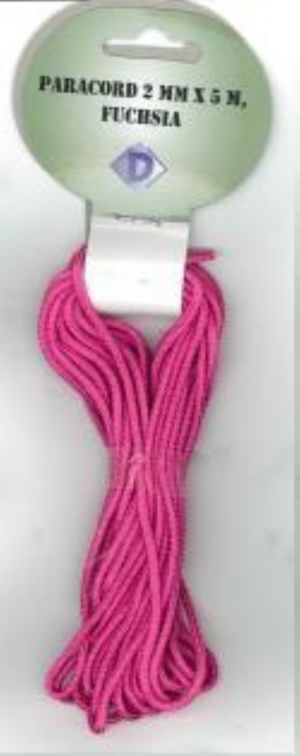 OUTLET Paracord / koord / touw, 2 mm, 5 meter, fuchsia kopen?