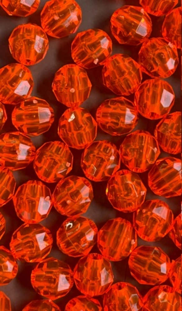 OUTLET Acryl facetkralen 6 mm, oranje, 100 stuks kopen?