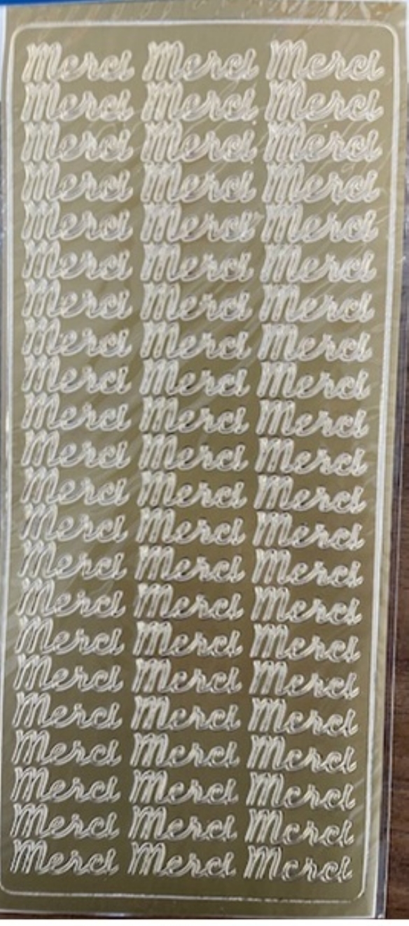 OUTLET Stickervel Merci GOUD  kopen?