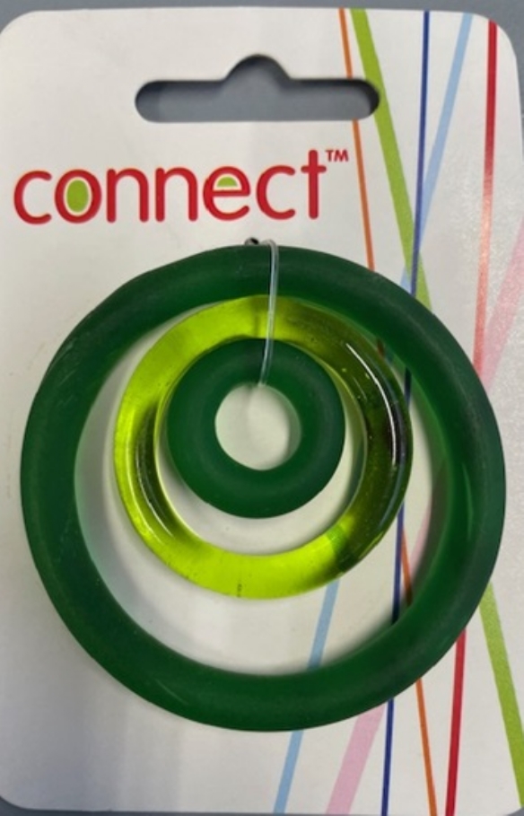 OUTLET Glazen ringen, diverse maten, groen bullseye kopen?