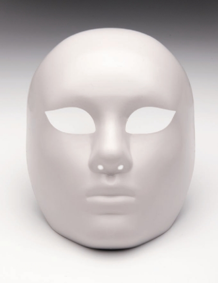 Venetiaans gezichtsmasker, wit kunststof, 23