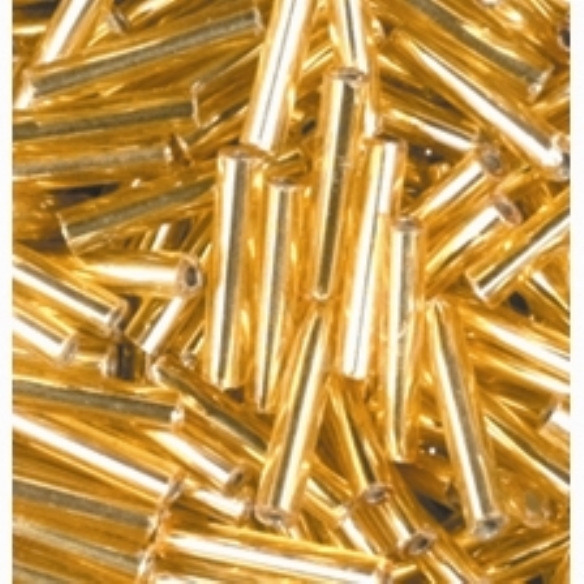 Glazen staafkralen met zilveren kern, 2x11mm, 100gr, goud kopen?