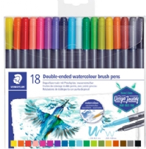 Staedtler Marsgraphic aqua brush Duo penseelstiften, assortiment 18 st