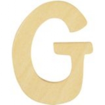 OP=OP Houten letter, hoogte 6 cm, dikte 2 mm, G