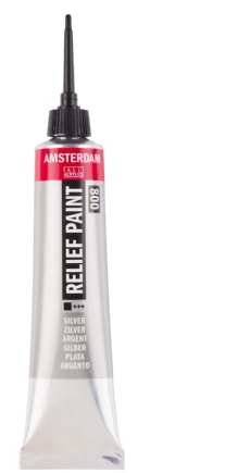 Amsterdam reliefpaint / contourpaint, 20 ml, zilver