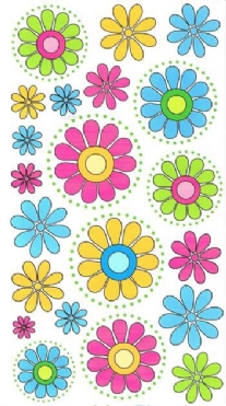 OUTLET Muurstickers / raamstickers, bloemen, 34 x 63.5 cm