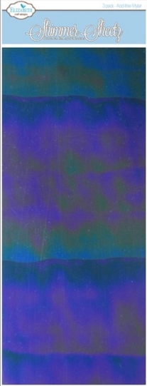 OUTLET Elizabeth - mylar shimmer sheetz folie, 12.5 x 30.5 cm, 3 vel, amethyst gemstone