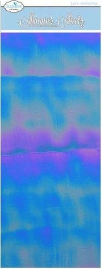 OUTLET Elizabeth - mylar shimmer sheetz folie, 12.5 x 30.5 cm, 3 vel, turquoise gemstone