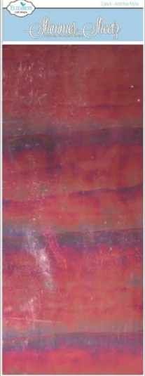 OUTLET Elizabeth - mylar shimmer sheetz folie, 12.5 x 30.5 cm, 3 vel, ruby gemstone