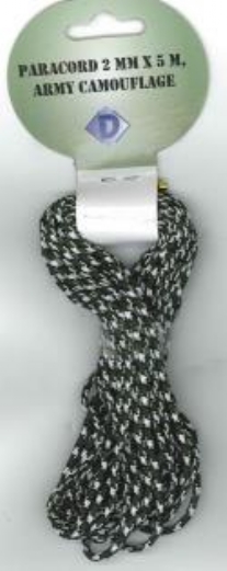 OUTLET Paracord / koord / touw, 2 mm, 5 meter, army camouflage