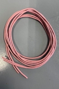 OUTLET Ronde leerveters, 2 mm, 2 x 1 meter, roze